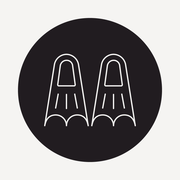 潜水鳍线图标图片下载