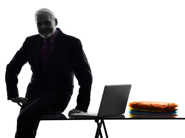 高级商人剪影图片下载