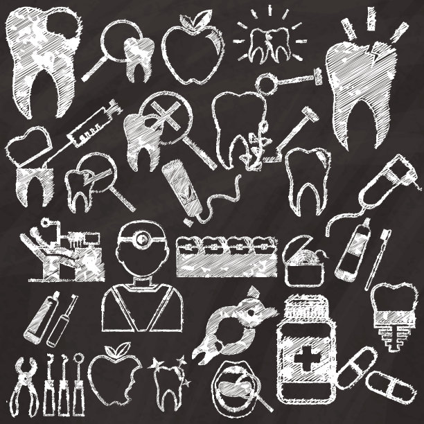 牙医的粉笔图片下载