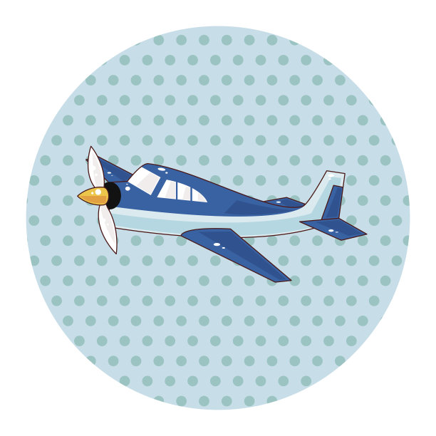 飞机主题元素向量，eps图片下载