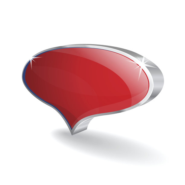 3d谈话气球矢量图标图片下载