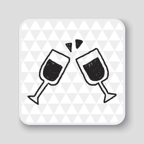 葡萄酒涂鸦画图片下载