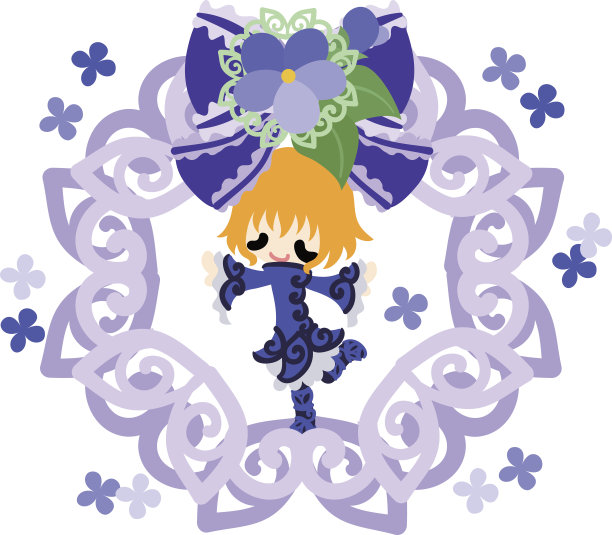 可爱的紫色的女孩图片下载