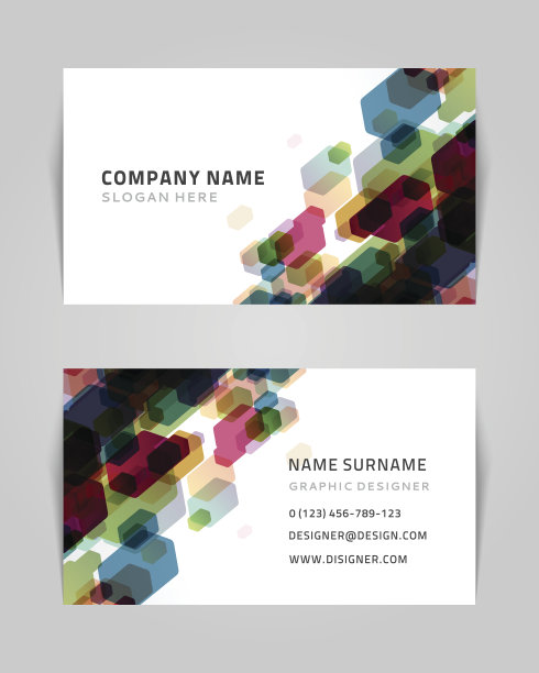 向量抽象创意名片设计模板图片下载