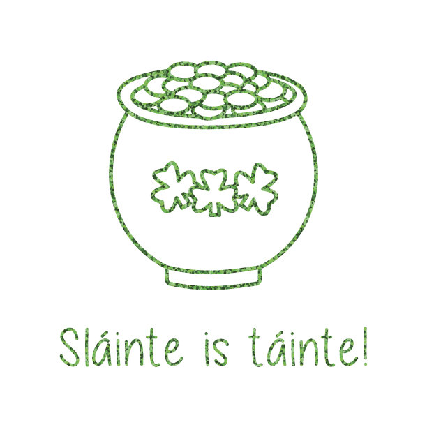 亮片，五彩纸屑圣帕特里克节的模板图片下载