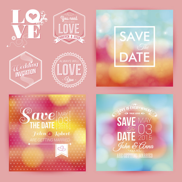 把日期留给个人节日贺卡吧。婚礼邀请组图片下载