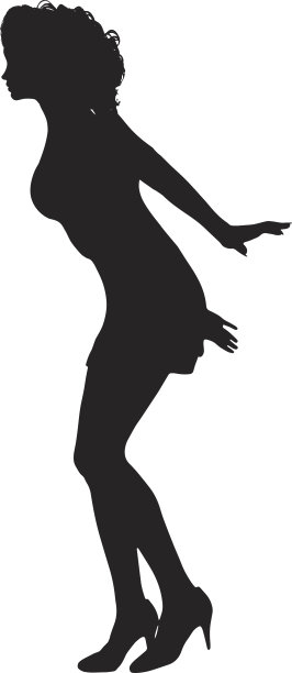 一个女人的矢量剪影。图片下载