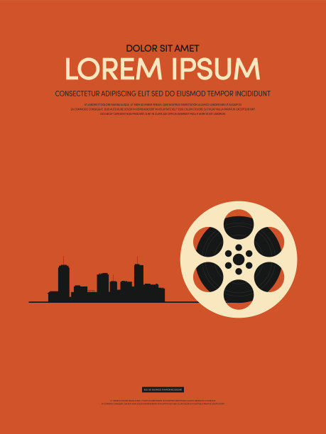 电影和电影现代复古海报的背景图片下载