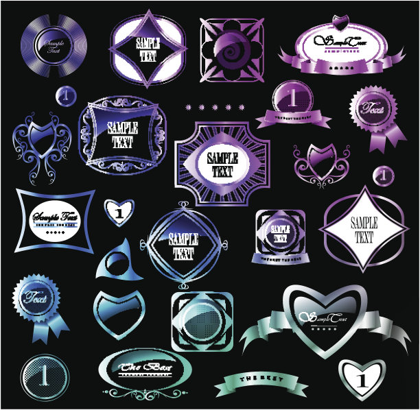 复古向量黄金标签图片下载