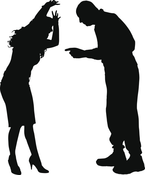 矢量剪影的一对。图片下载