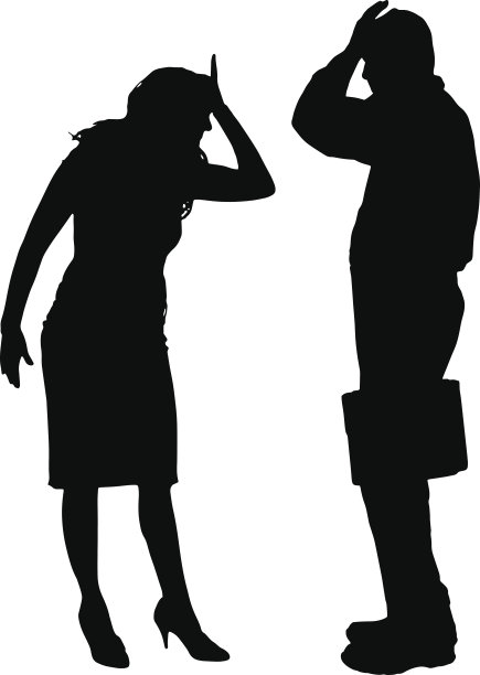 矢量剪影的一对。图片下载