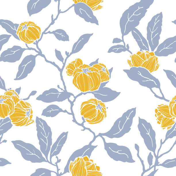 无缝图案与花卉装饰素材图片