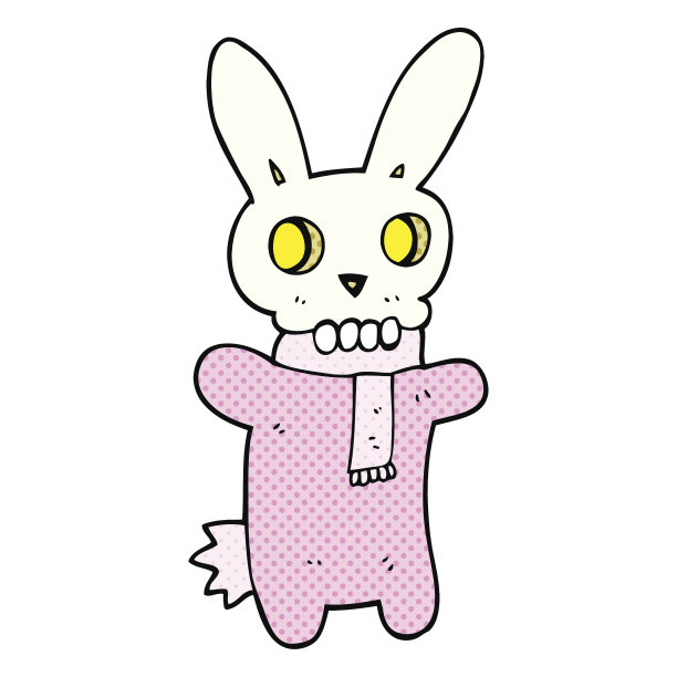 卡通骷髅兔图片下载