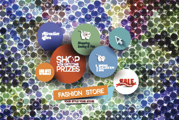 抽象时装销售海报模板图片下载