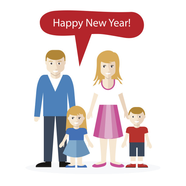 美国人或英国人新年快乐图片下载