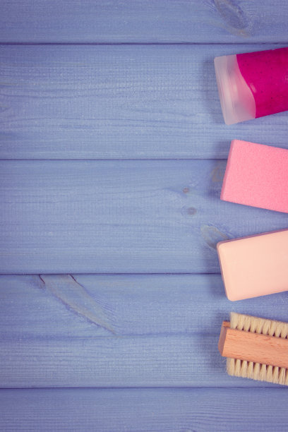 复古照片，浴室个人卫生用品和化妆品图片下载