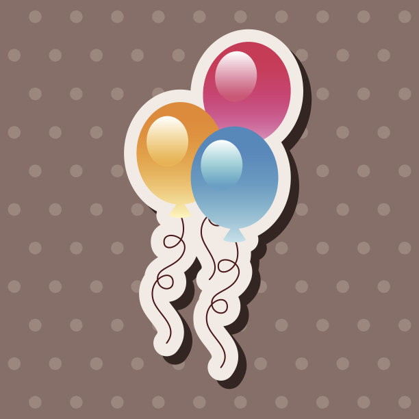 生日气球主题元素图片下载