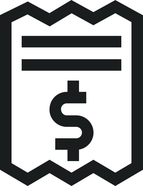 发票账单线条图标图片下载