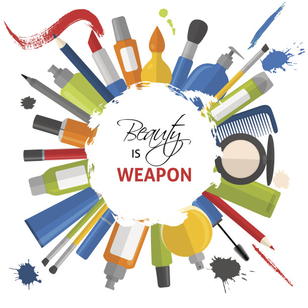 化妆品排版背景图片下载