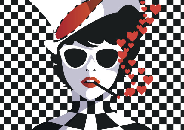 漂亮的女孩，有爱心图片下载