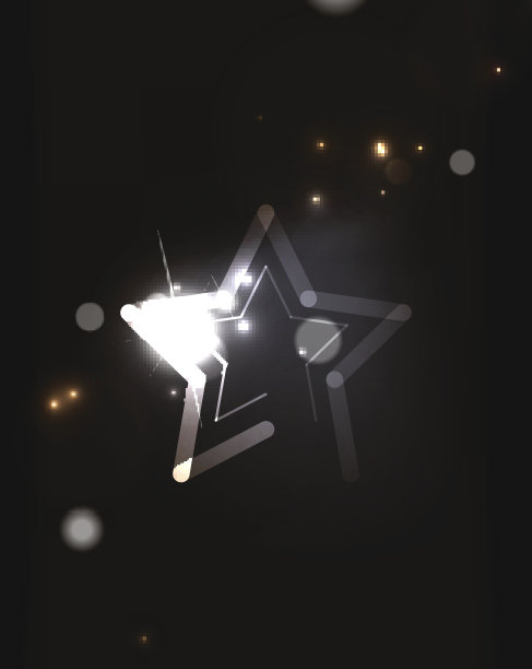 黑暗空间中发光的恒星图片下载