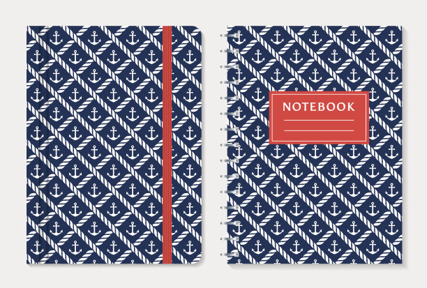 笔记本的封面设计。向量集。图片下载