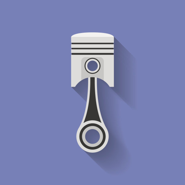 汽车发动机活塞的图标。平的风格图片下载