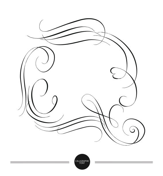 书法的信。抽象的字体图片下载