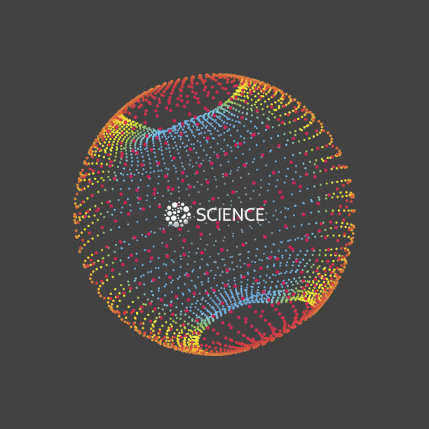 由点组成的球体。素材图片