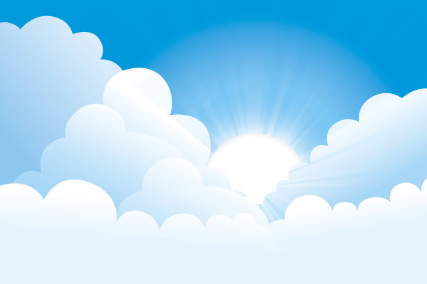 有云有阳光的天空图片下载