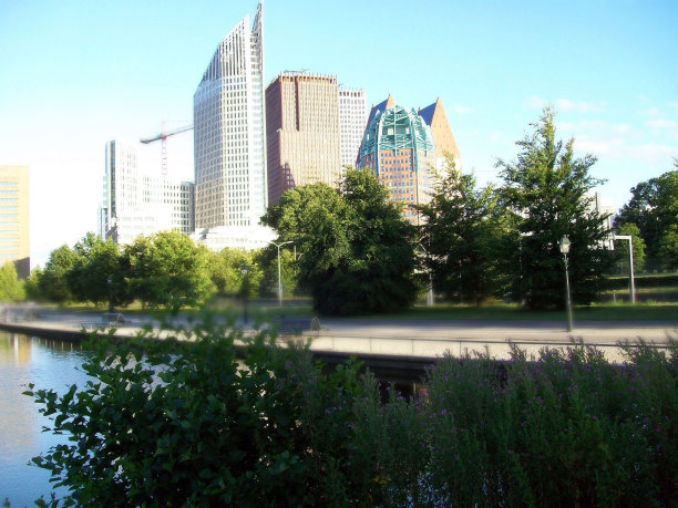 夏季海牙的天际线图片下载