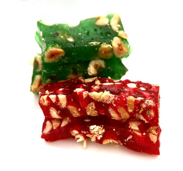 土耳其软糖孤立在白色背景图片下载