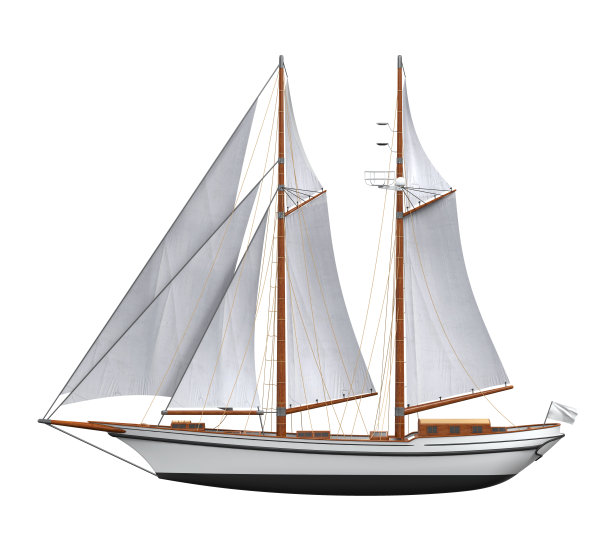 帆的船孤立图片下载