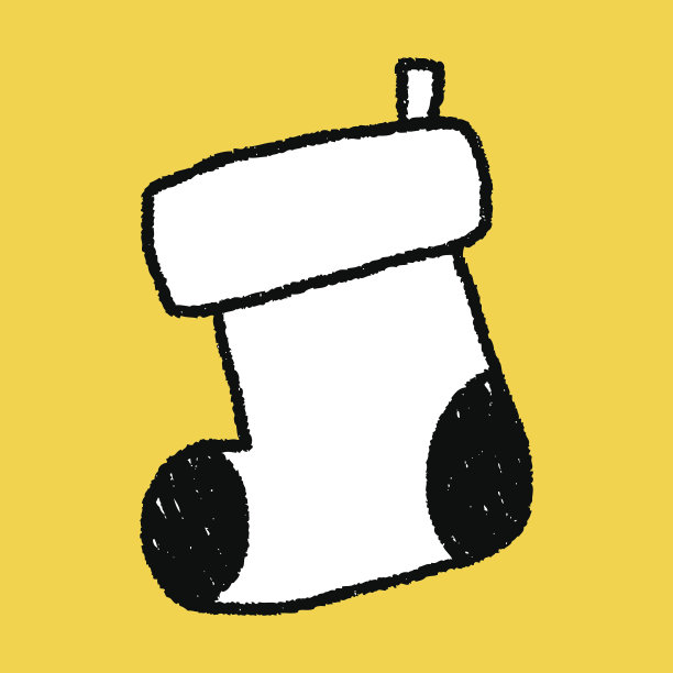 圣诞袜子涂鸦画图片下载