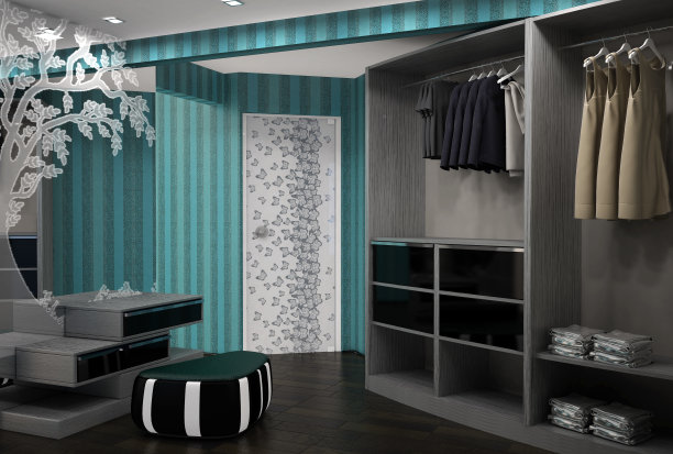 三维室内设计衣柜图片下载