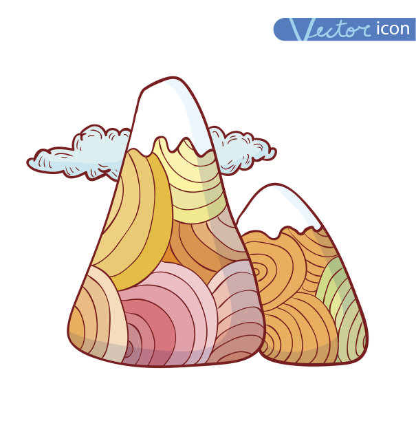 山矢量插图。图片下载