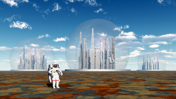 地外生命和宇航员图片下载