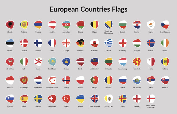 欧洲国家的旗帜图片下载