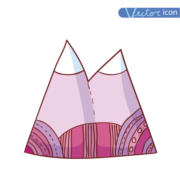 山矢量插图。图片下载