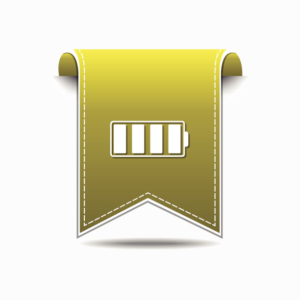 电池黄色矢量图标设计图片下载