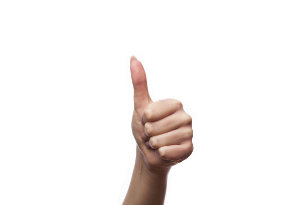 女性竖起大拇指图片下载