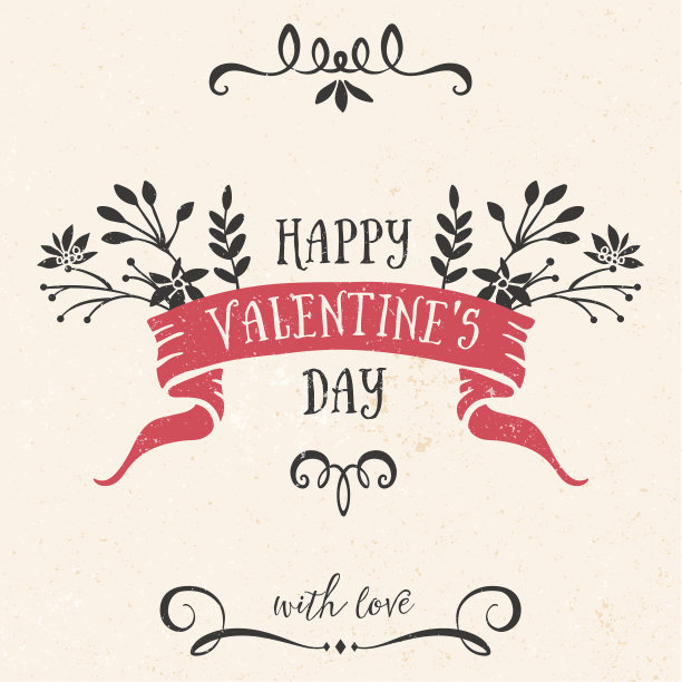 情人节贺卡用缎带，字母图片下载