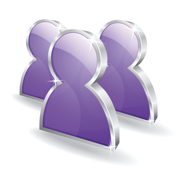 3d光滑用户紫色矢量符号图标图片下载