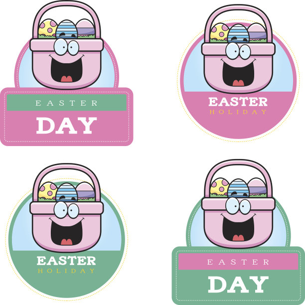 复活节卡通篮子图图片下载