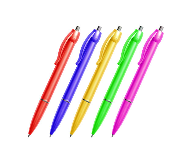 收集彩色笔孤立在白色背景图片下载