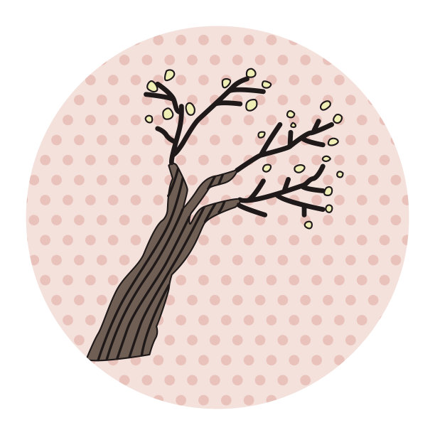 树主题元素向量，eps图片下载