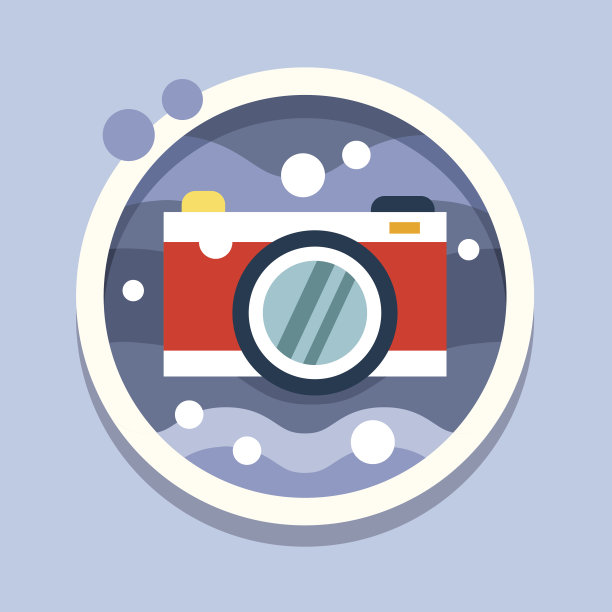 水下摄影、摄像机。旅行，平面风格矢量插图图片下载