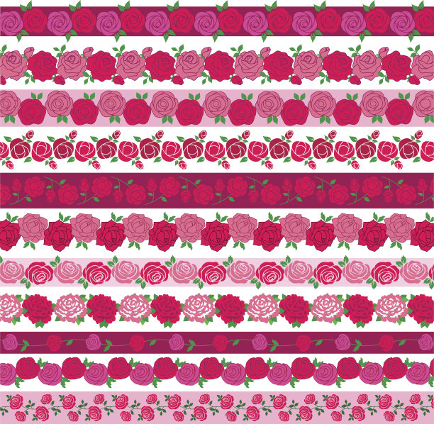 玫瑰边界模式图片下载