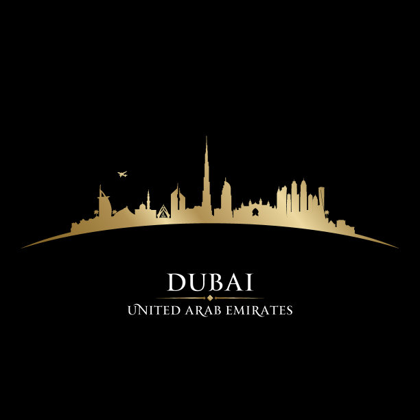 迪拜阿联酋城市轮廓线图片下载