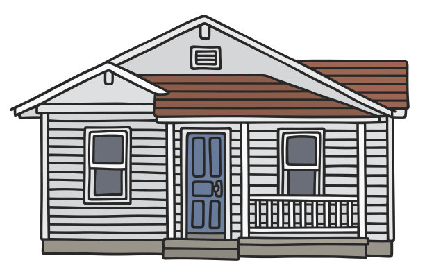 白色的木头房子图片下载